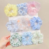 Simple Cute Flower Pattern Fabric Rubber Band Hair Scrunchy main image 5