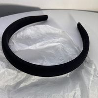 Simple Retro Khaki Blue Solid Color Fabric Hair Band sku image 6