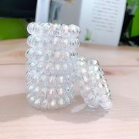 Mermaid Color Frosted Phone Line Shaped Hair Ring Women's main image 4