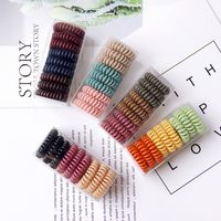 9 Boxed Telephone Line Shaped Nordic Color Small Transparent Hair Rope main image 3