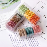 9 Boxed Telephone Line Shaped Nordic Color Small Transparent Hair Rope main image 4