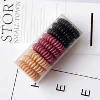 9 Boxed Telephone Line Shaped Nordic Color Small Transparent Hair Rope sku image 2
