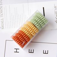 9 Boxed Telephone Line Shaped Nordic Color Small Transparent Hair Rope main image 5