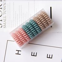 9 Boxed Telephone Line Shaped Nordic Color Small Transparent Hair Rope main image 6