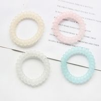 Fashion Macaron Frosted Transparent Candy Color Simple Phone Line Hair Ring main image 3