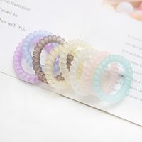 Mode Macaron Matt Transparent Candy Farbe Einfache Handy Linie Haar Ring main image 4