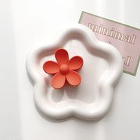 Fashion Frosted Candy Color Flower Shaped Hairpin Hair Clip Hair Accessories sku image 1