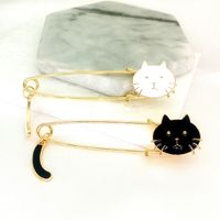 Fashion Popular Solid Color Cute Dripping Oil Kitty Brooch main image 4