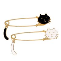 Fashion Popular Solid Color Cute Dripping Oil Kitty Brooch main image 2
