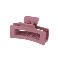Solid Color Frosted Acrylic Rectangular Large Hair Clip sku image 3