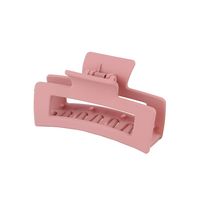 Solid Color Frosted Acrylic Rectangular Large Hair Clip sku image 2