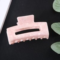 Acetate Rectangular Grip Color Hollow Geometric Barrettes Set sku image 4