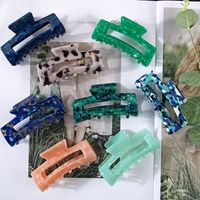 New Acetate Acrylic Rectangular Grip Hair Clip Set main image 1