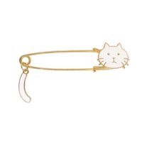 Fashion Popular Solid Color Cute Dripping Oil Kitty Brooch sku image 1