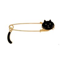 Fashion Popular Solid Color Cute Dripping Oil Kitty Brooch sku image 2