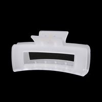 Solid Color Frosted Rectangular Ps Material Hair Clip sku image 119
