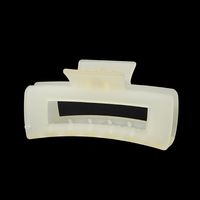 Solid Color Frosted Rectangular Ps Material Hair Clip sku image 123