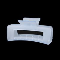 Solid Color Frosted Rectangular Ps Material Hair Clip sku image 121