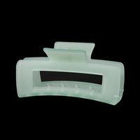 Solid Color Frosted Rectangular Ps Material Hair Clip sku image 120