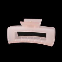 Solid Color Frosted Rectangular Ps Material Hair Clip sku image 124