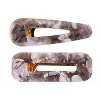 Colorful Geometric-shaped Hollow Out Two-piece Hair Clip Set sku image 4
