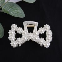 Simple Pearl Stitching Transparent Large Claw Hair Clip sku image 5