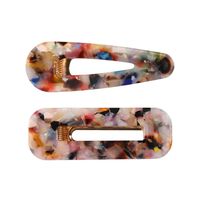 Colorful Geometric-shaped Hollow Out Two-piece Hair Clip Set sku image 1