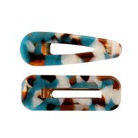 Colorful Geometric-shaped Hollow Out Two-piece Hair Clip Set sku image 17
