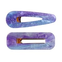Colorful Geometric-shaped Hollow Out Two-piece Hair Clip Set main image 3