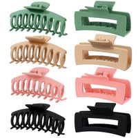 Solid Color Frosted Rectangular Ps Material Hair Clip main image 2