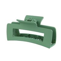 Solid Color Frosted Rectangular Ps Material Hair Clip sku image 95
