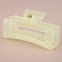 Solid Color Frosted Rectangular Ps Material Hair Clip sku image 106