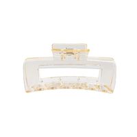 Solid Color Frosted Rectangular Ps Material Hair Clip sku image 102