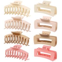 Solid Color Frosted Rectangular Ps Material Hair Clip sku image 155