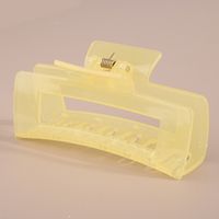 Solid Color Frosted Rectangular Ps Material Hair Clip sku image 107