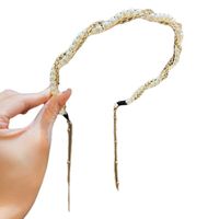 New Simple Tassel Thin Chain Hair  Pearl Band main image 3