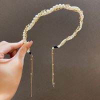 New Simple Tassel Thin Chain Hair  Pearl Band sku image 1