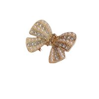 New Fashion Small Butterfly Bowknot Shape Pearl Rhinestone Small Hair Claw main image 2