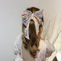 Spring And Summer Big Bow Floral Barrettes Back Head Hair Clip main image 3