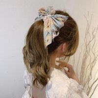 Spring And Summer Big Bow Floral Barrettes Back Head Hair Clip main image 6