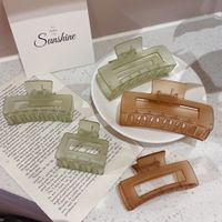 Fashion Jelly Green Grip Barrettes Solid Color Hair Clip Barrettes main image 6