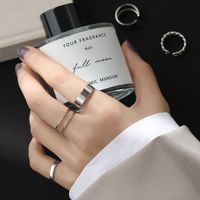 Female Fashion Silver Solid Color Alloy Open Ring main image 6