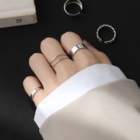 Female Fashion Silver Solid Color Alloy Open Ring main image 3