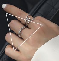 Female Fashion Silver Solid Color Alloy Open Ring sku image 14