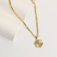 Fashion Simple Geometric Shape Pendant 18k Gold Plating Stainless Steel Necklace main image 4