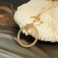 Collar De Perlas De Cobre Con Colgante De Oro De Moda main image 2