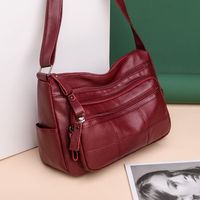 Women's New Fashion Soft Leather Shoulder Messenger Solid Color Bag main image 2