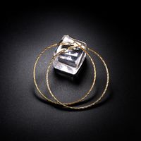 Wholesale Jewelry 3 Pairs Exaggerated Circle Alloy Zircon Earrings main image 8
