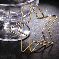 Women's Exaggerated Fashion Star Copper Earrings No Inlaid Stud Earrings 2 Pieces main image 3