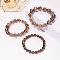 Natural Round Beads Single Circle Smoke Crystal Diy Bracelet main image 1